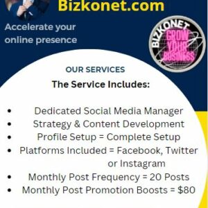 Social Media Services  $450 Monthly